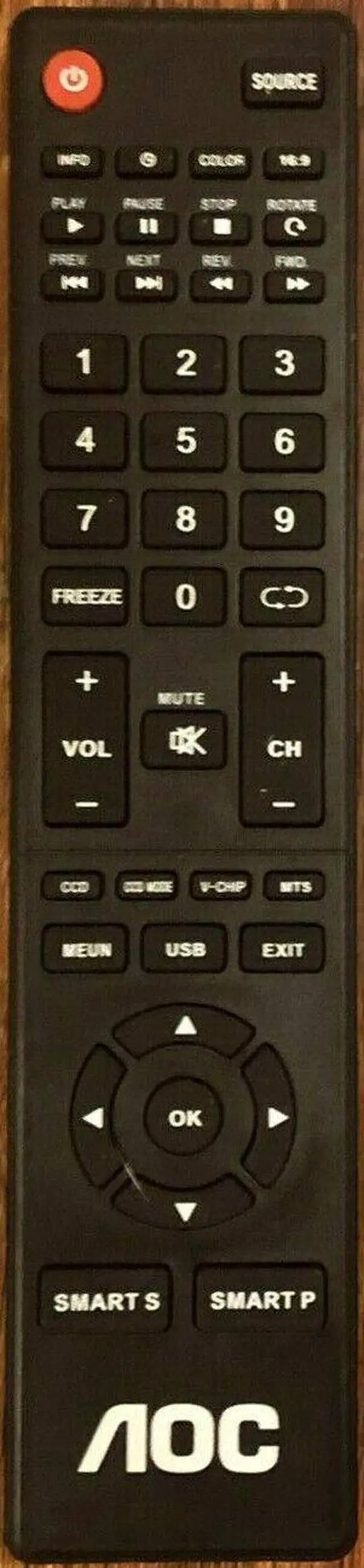 Alt view image 3 of 3 - Original New AOC NH400UD TV Remote Control for AOC HDTVs LE32W234D