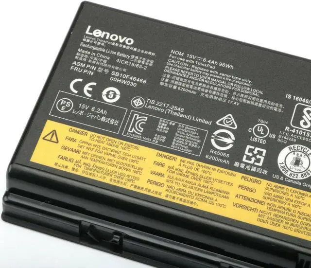 Alt view image 7 of 7 - New Genuine OEM Lenovo Battery 96Wh ThinkPad P70 P71 Series Notebook SB10F46468 78++ 01AV451 4X50K14092 15V  8-Cells 00HW030
