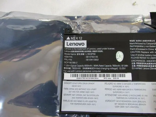 Alt view image 3 of 3 - New Genuine OEM Lenovo Battery ThinkPad P53 Series L18M6P90 SB10K97664 5B10W13901 5B10W13902 SB10T83145 L18C6P90 SB10K97665 02DL028 02DL029