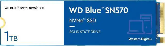 Main image of WD - BLUE SN570 1TB INTERNAL PCIE GEN3 X4 SOLID STATE DRIVE FOR LAPTOPS & DESKTOPS