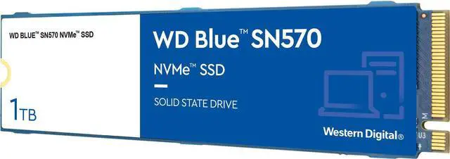 Alt view image 2 of 6 - WD - BLUE SN570 1TB INTERNAL PCIE GEN3 X4 SOLID STATE DRIVE FOR LAPTOPS & DESKTOPS