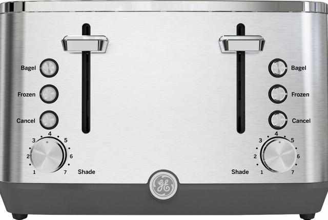 GE - 4-Slice Toaster - Stainless Steel 