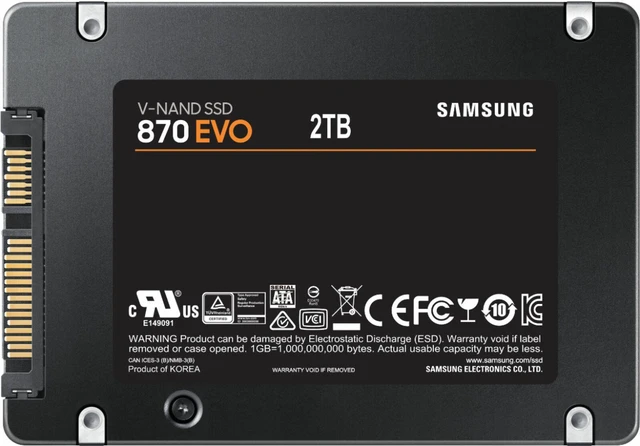 Alt view image 4 of 5 - Samsung - 870 EVO 2TB SATA 2.5" Internal Solid State Drive