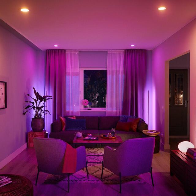 Alt view image 4 of 6 - PHILIPS - HUE WHITE & COLOR AMBIANCE BR30 BLUETOOTH SMART LED BULB (2-PACK) - MULTICOLOR