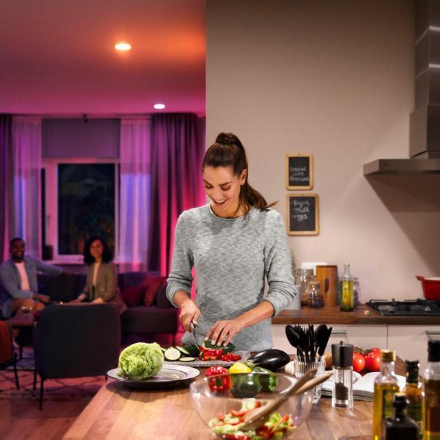 Alt view image 3 of 6 - PHILIPS - HUE WHITE & COLOR AMBIANCE BR30 BLUETOOTH SMART LED BULB (2-PACK) - MULTICOLOR