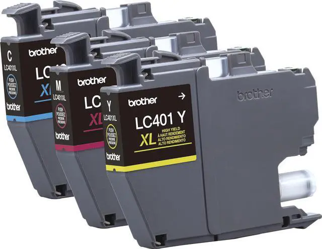 Alt view image 6 of 6 - BROTHER - LC401XL 3PK HIGH-YIELD 3-PACK COLOR INK CARTRIDGES - CYAN, MAGENTA, YELLOW