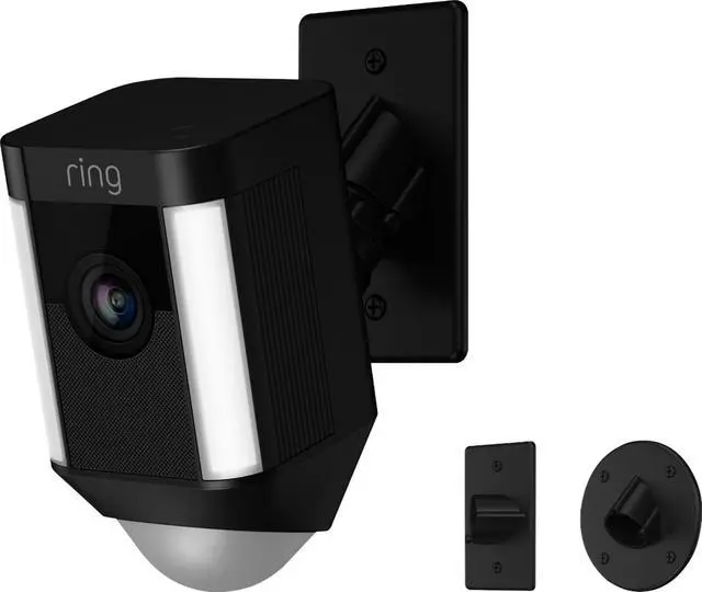Main image of Ring - Spotlight Indoor/Outdoor 1080p Wi-Fi Wireless Security Camera - Black