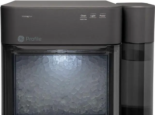 Alt view image 5 of 5 - GE Profile - Opal 2.0 24-lb. Portable Ice maker with Nugget Ice Production, Side Tank, and Built-in WiFi - Black stainless steel