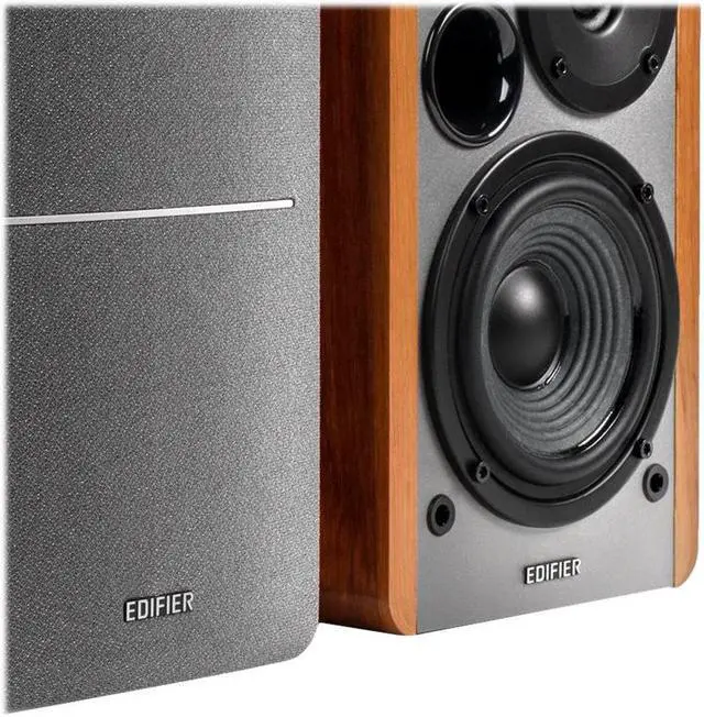 Alt view image 4 of 5 - Edifier - R1280T Powered Bookshelf Speakers, Computer Speakers - 2.0 Stereo Active Near Field Studio Monitor Speaker 42 Watts RMS - Brown