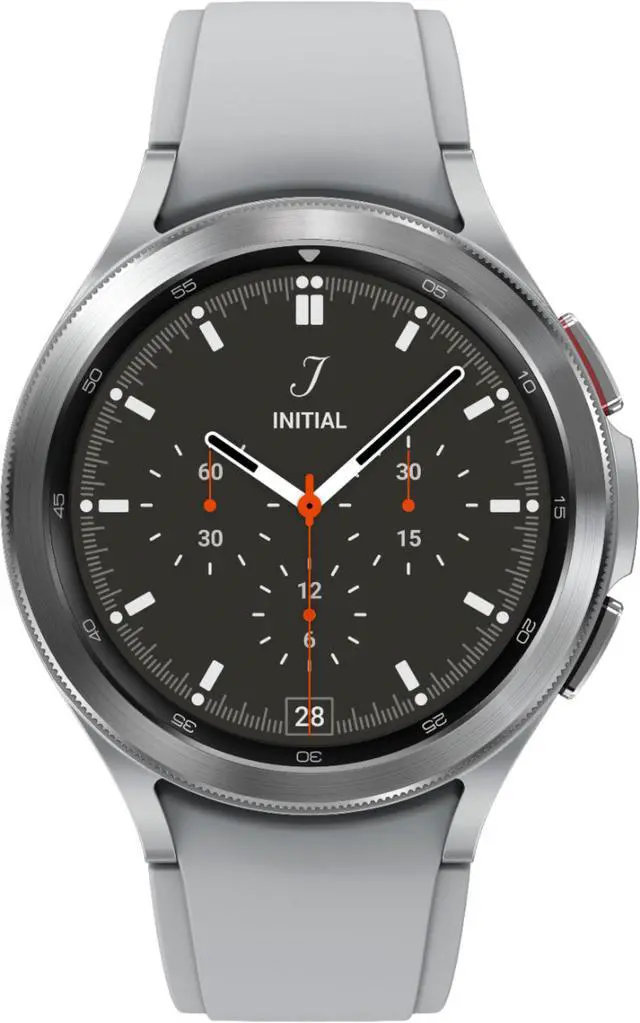 Main image of Samsung - Galaxy Watch4 Classic Stainless Steel Smartwatch 46mm LTE - Silver