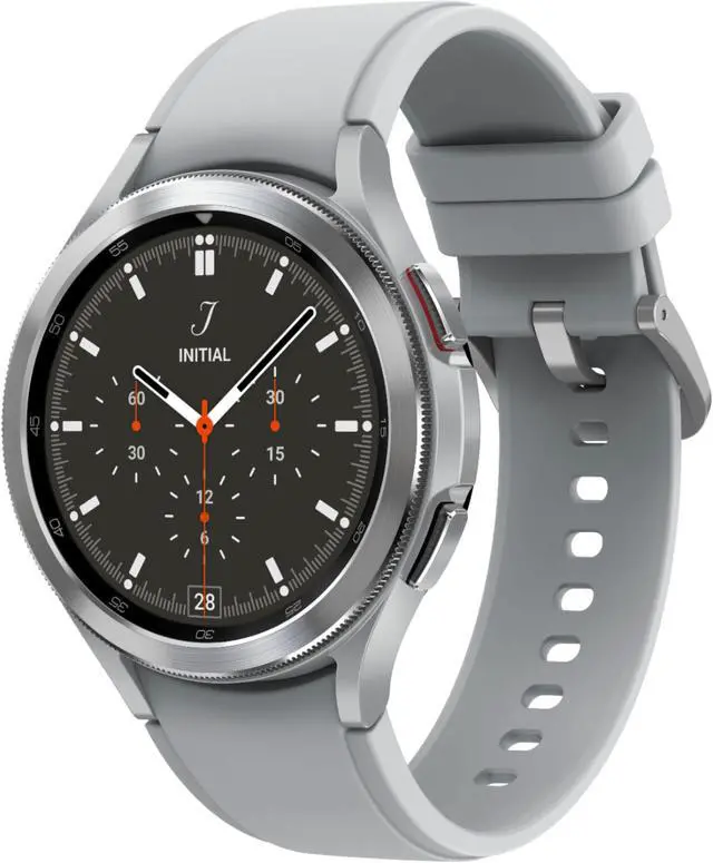 Alt view image 4 of 4 - Samsung - Galaxy Watch4 Classic Stainless Steel Smartwatch 46mm LTE - Silver