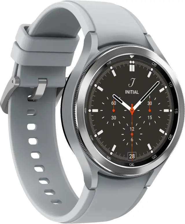 Alt view image 3 of 4 - Samsung - Galaxy Watch4 Classic Stainless Steel Smartwatch 46mm LTE - Silver