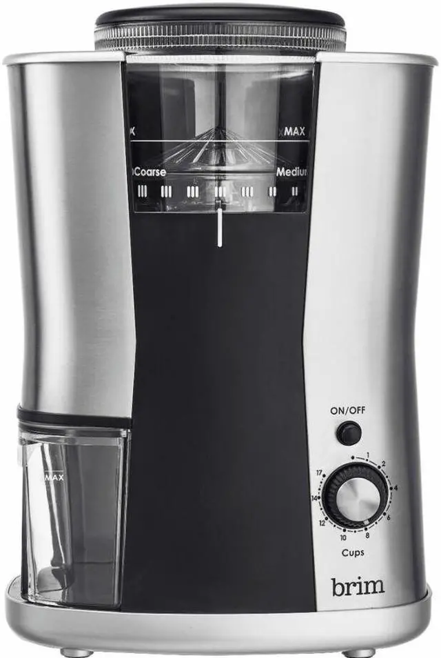 Alt view image 2 of 6 - BRIM - 6.4-OZ. CONICAL BURR COFFEE GRINDER - STAINLESS STEEL