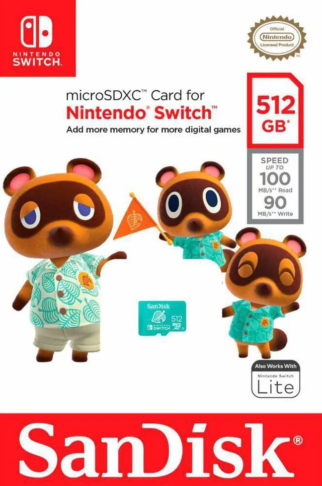 Alt view image 3 of 5 - SanDisk - 512GB microSDXC UHS-I Memory Card for Nintendo Switch