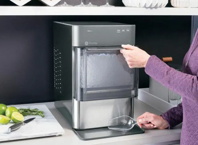 Alt view image 4 of 6 - GE PROFILE - OPAL 2.0 24 LB. PORTABLE ICE MAKER WITH NUGGET ICE PRODUCTION AND BUILT-IN WIFI - STAINLESS STEEL