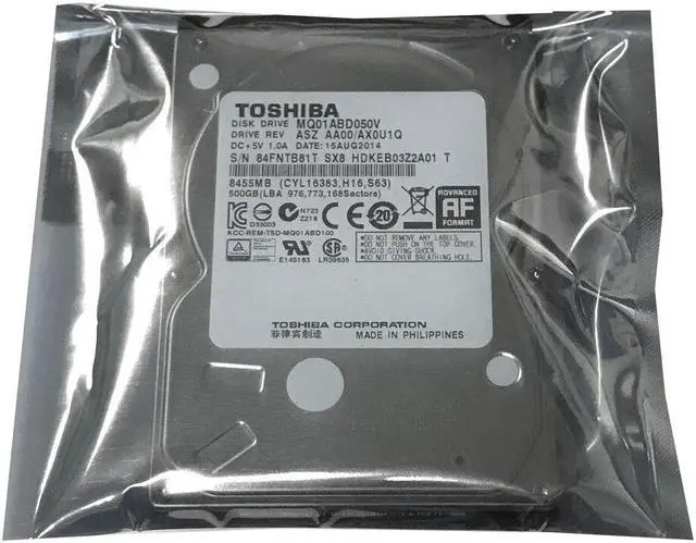 Alt view image 2 of 4 - Toshiba 500GB 5400RPM 8MB Cache 9.5mm SATA 3.0Gb/s 2.5" Notebook Hard Drive