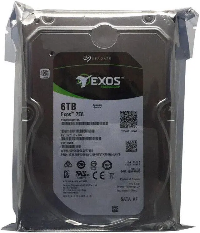 Alt view image 6 of 6 - Seagate Exos 7E8 ST6000NM0115 6TB 7200RPM 256MB 6Gb/s 3.5" Enterprise Hard Drive