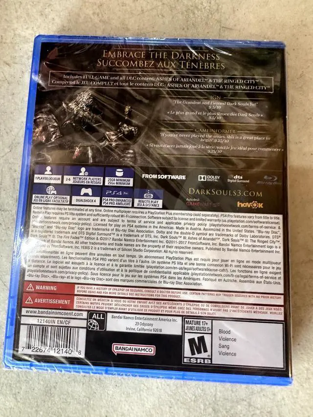 Alt view image 2 of 5 - Dark Souls III 3 The Fire Fades Edition PS4 Complete PlayStation 4 Brand New