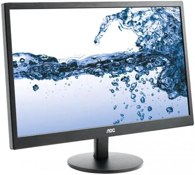 Alt view image 2 of 6 - AOC 21.5 Inches E2270SWN  Class LED Monitor  VGA Black 1600 x 900 Resolution 5ms