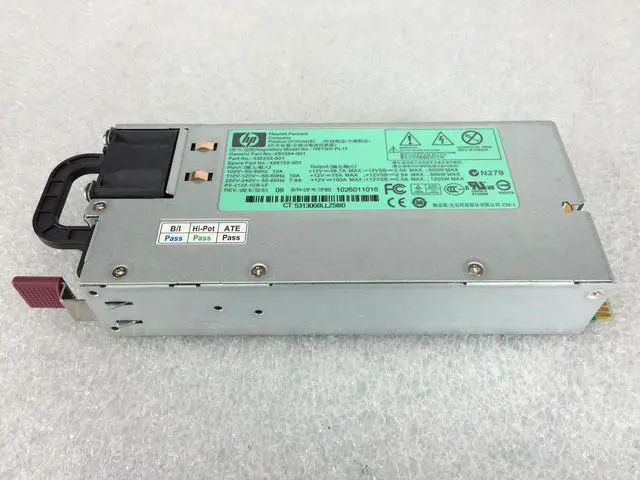 Main image of DL380 DL580 G6 G7 1200W Hot Plug Power Supply 498152-001 HP