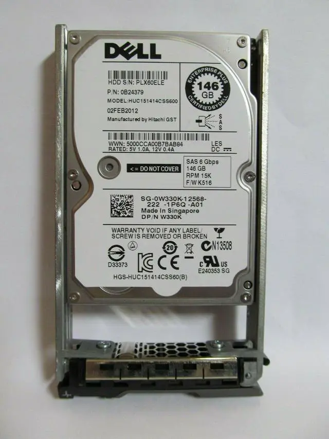 Main image of DELL W330K - 146GB 2.5" SAS 15K 6GB/S - 0B24379 HUC151414CSS600 B24379