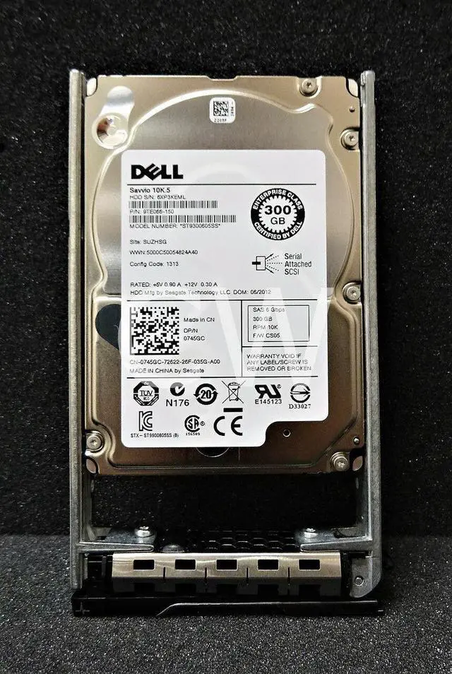 Main image of Dell 745GC 0745GC 300GB 10K 6G 2.5in SAS HDD ST93000605SS W/ Tray