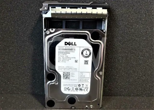 Alt view image 2 of 2 - Dell V8FCR 0V8FCR 1TB 7.2K 3G 64MB 3.5in SATA Hard Drive WD1003FBYX W/ R Tray
