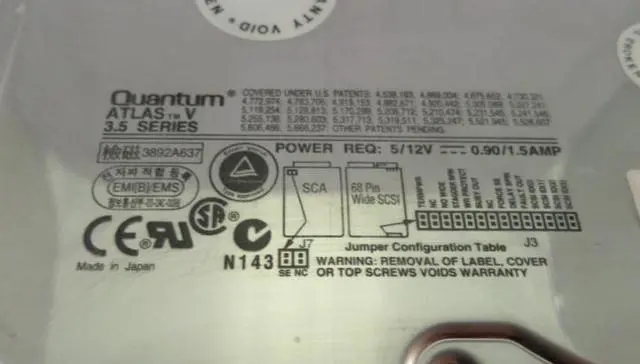 Alt view image 5 of 5 - HDD, 00094944-12542-657-3517 REV.A01, (178)