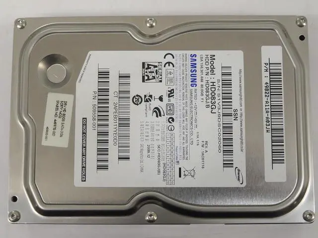 Alt view image 4 of 8 - SAMSUNG Hd083Gj Spinpoint 80Gb 7200Rpm 8Mb Buffer 3.5Inch Sataii Hard Disk Drive