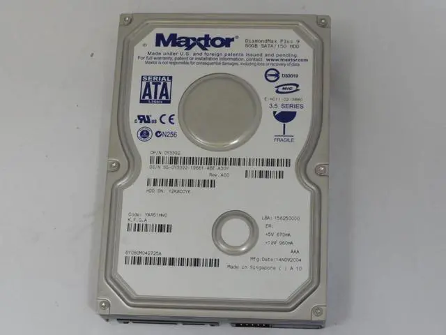 Alt view image 3 of 4 - Maxtor DiamondMax Plus 9 6Y080M0 80GB 7200 RPM 8MB Cache SATA 1.5Gb/s 3.5" Hard Drive Bare Drive