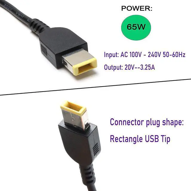 Alt view image 4 of 6 - 65W 20V Laptop Ac Adapter Charger Compatible with IdeaPad S210 U430 U530 Yoga 2 11 11s 13 2 Pro13 13-2191 2191-2XU 2191-33U 59370520 59370528