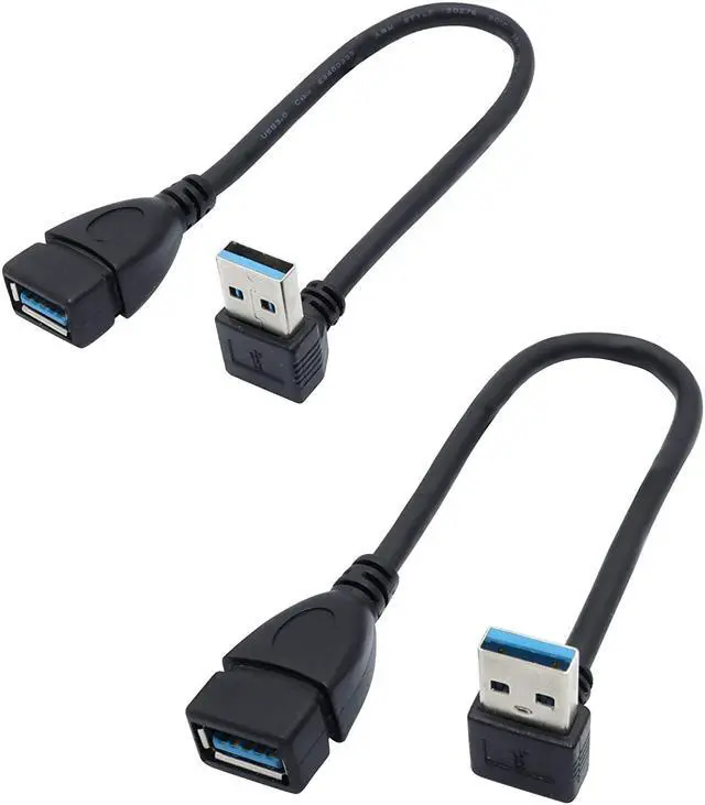Main image of Male to Female Extension Cable - 2Pack USB 3.0 A-Male to A-Female Adapter Cord 7.9inches (20cm)