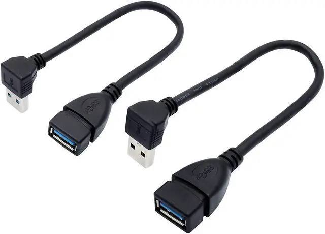 Alt view image 5 of 5 - Male to Female Extension Cable - 2Pack USB 3.0 A-Male to A-Female Adapter Cord 7.9inches (20cm)