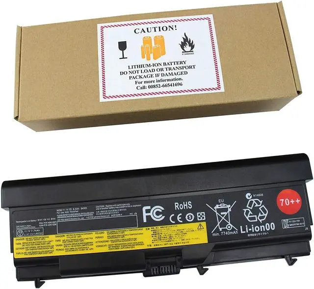 Alt view image 6 of 6 - BYTEC 9-Cell 94Wh 70++ 0A36303 Laptop Battery Compatible with Lenovo ThinkPad T430 T420 T410 T530 T520 T510 W530 W520 W510 L430 L420 L412 L530 L520 L512 45N1011 45N1010 0A36302