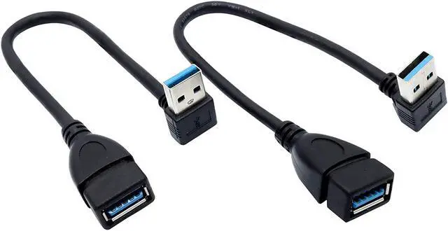 Alt view image 2 of 5 - Male to Female Extension Cable - 2Pack USB 3.0 A-Male to A-Female Adapter Cord 7.9inches (20cm)