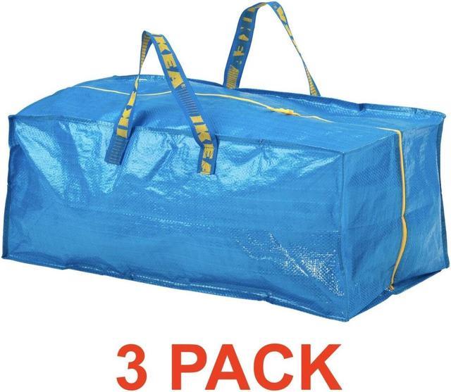 Ikea Frakta Storage Bag - Blue -- SET OF 3 