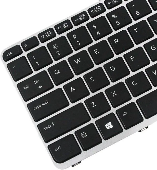 Alt view image 3 of 5 - US Keyboard Backlit Silver Frame for HP Elitebook Folio 1020 G1 Laptop Black