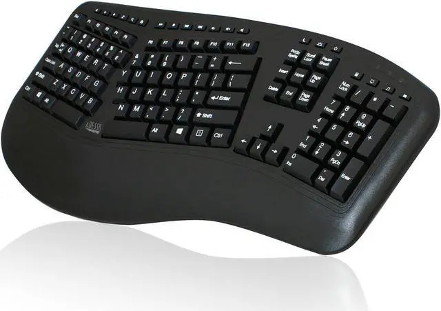 Alt view image 3 of 5 - Adesso WKB-1500GB 2.4ghz Ergo Kyb Laser Mouse (wkb1500gb)