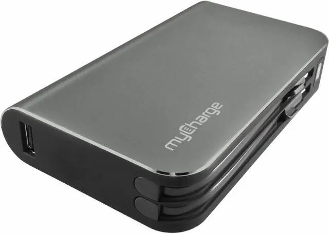Alt view image 4 of 14 - myCharge Portable Charger with Built in Cables [iPhone Lightning + USB C] 10050 mAh 18W Fast Charge Hub Turbo Power Bank External Battery Pack | AC Wall Charger Plug, Dual Cords, USB-A Output