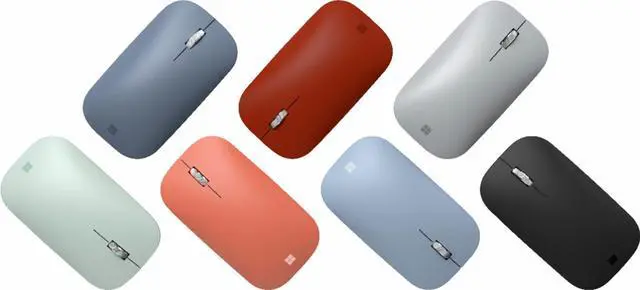 Alt view image 5 of 12 - Microsoft Mobile Mouse - Peach. Comfortable Right/Left Hand Use with Metal Scroll Wheel, Wireless, Bluetooth for PC/Laptop/Desktop, works with Mac/Windows 8/10/11 Computers