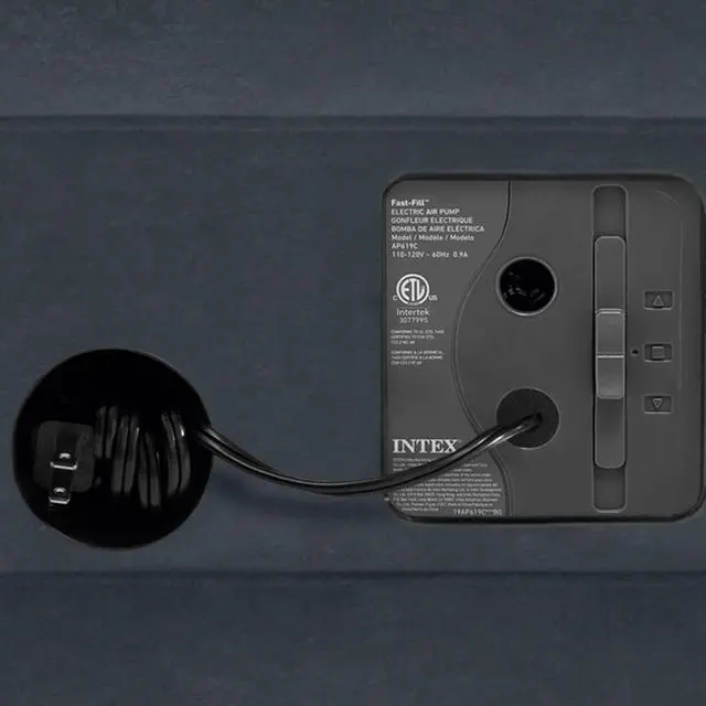 Alt view image 5 of 12 - Intex Dura Beam Plus Series Mid Rise Airbed Mattress with Built In Pump, Queen