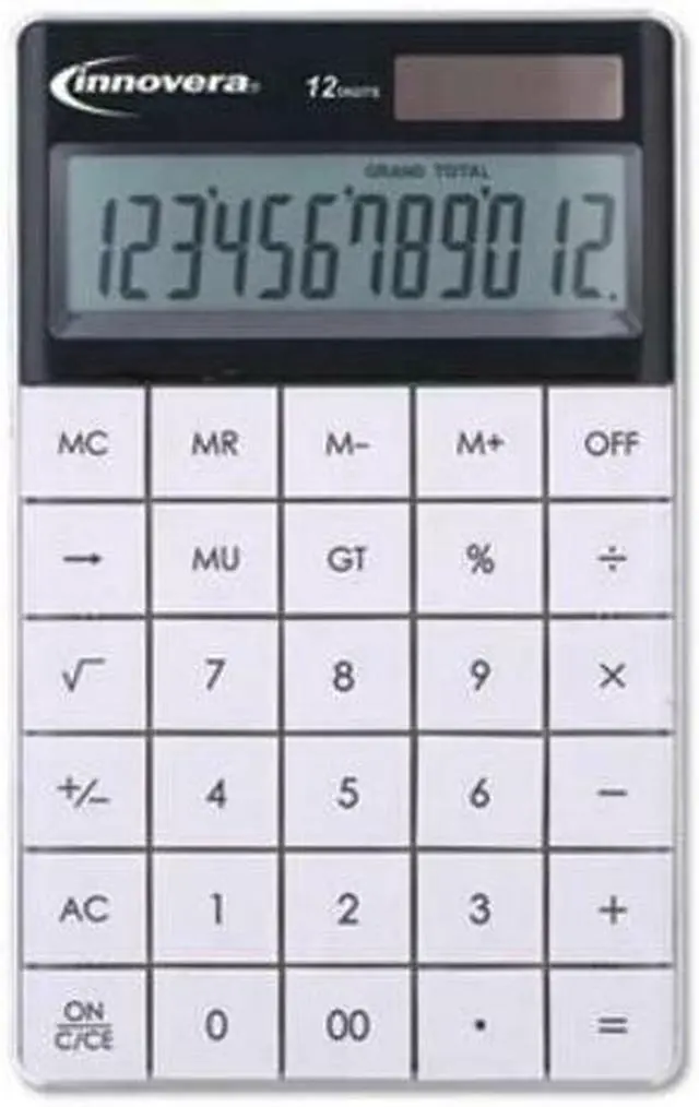 Alt view image 2 of 3 - Innovera IVR15973 Large Button Calculator, 12-Digit, LCD