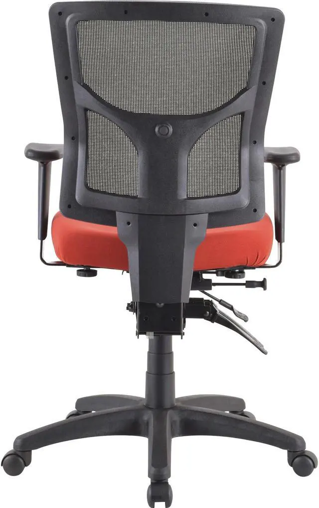 Alt view image 3 of 8 - Lorell LLR62007 High & Mid Back Chair Padded Fabric Seat - Red