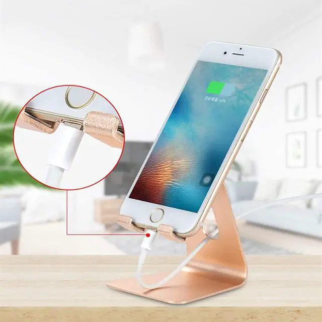 Alt view image 5 of 7 - Adjustable Mobile Phone Holder Aluminum Alloy Holder Compatible with All Kinds of Mobile Phone Collapsible Tablet Computer Mobile Phone Holder (Black)