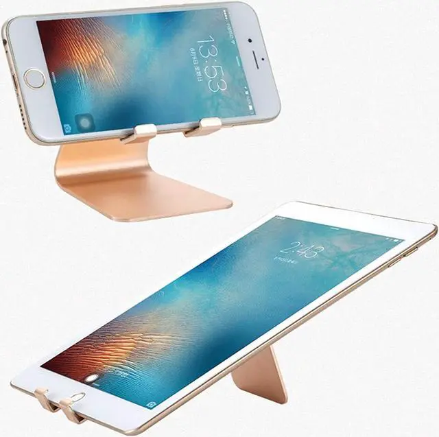 Alt view image 7 of 7 - Adjustable Mobile Phone Holder Aluminum Alloy Holder Compatible with All Kinds of Mobile Phone Collapsible Tablet Computer Mobile Phone Holder (Black)