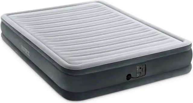 Alt view image 3 of 12 - Intex Dura Beam Plus Series Mid Rise Airbed Mattress with Built In Pump, Queen