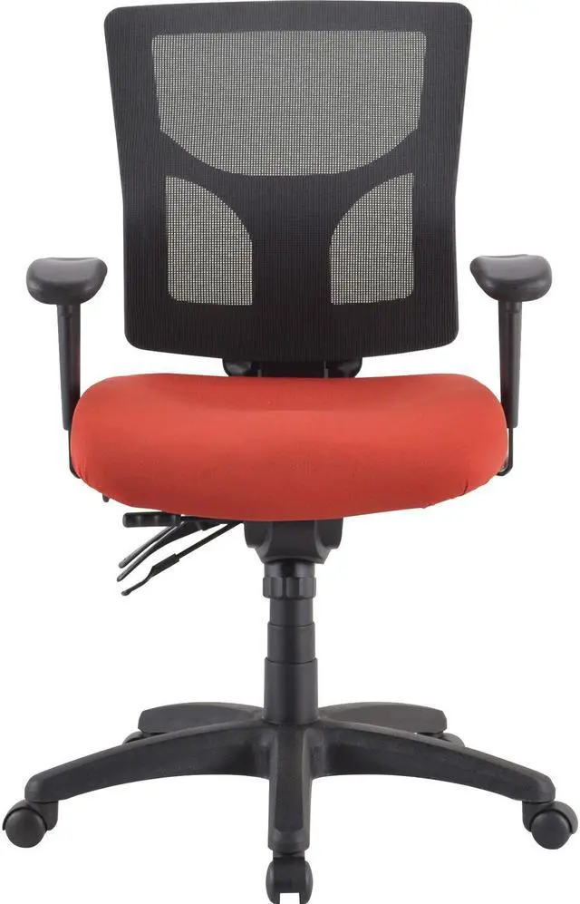Main image of Lorell LLR62007 High & Mid Back Chair Padded Fabric Seat - Red