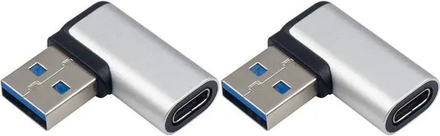 Alt view image 2 of 7 - Poyiccot USB C Female to USB A Male Right Angle Adapter, USB C to USB 3.0 Adapter 90 Degree USB C to USB Adapter, USB Type C to USB Coverter Sync & Charging Adapter for USB C Cable, Hubs, 2Pack