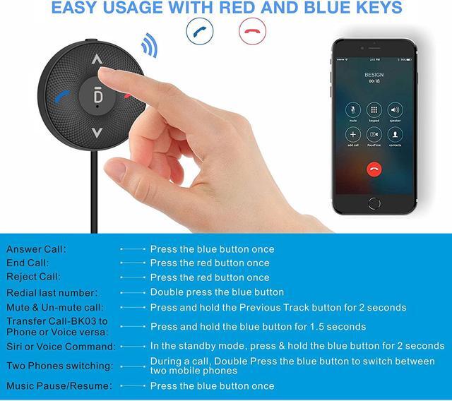Alt view image 4 of 7 - Besign BK03 Bluetooth 4.1 Car Kit for Handsfree Talking and Music Streaming, Wireless Audio Receiver with Dual Port USB Car Charger and Ground Loop Noise Isolator for Car with 3.5mm AUX Input Port