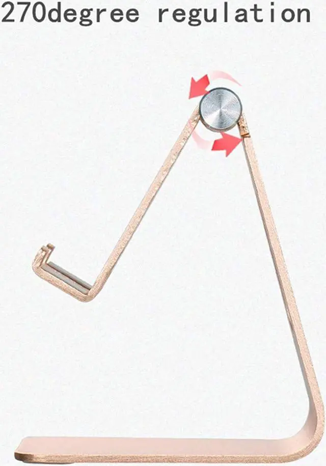 Alt view image 3 of 7 - Adjustable Mobile Phone Holder Aluminum Alloy Holder Compatible with All Kinds of Mobile Phone Collapsible Tablet Computer Mobile Phone Holder (Black)